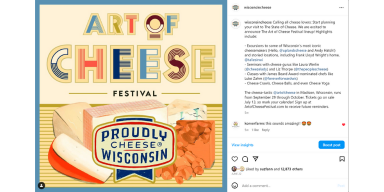 Art of Cheese Announcement on Social Media