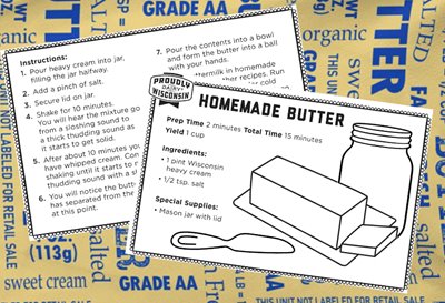 Coloring Card - Butter Recipe
