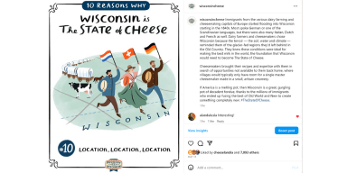 Ten Reasons Wisconsin is The State of Cheese Instagram Series